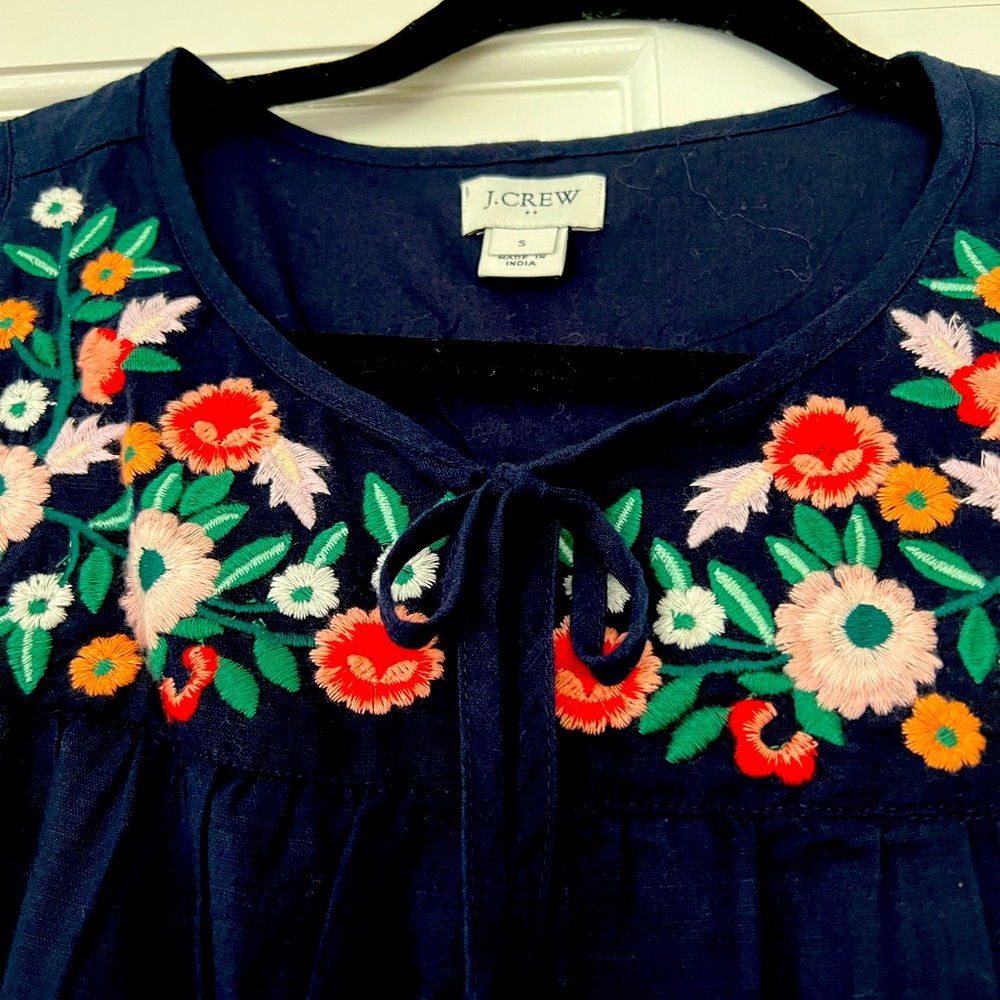 JCrew embroidered top!